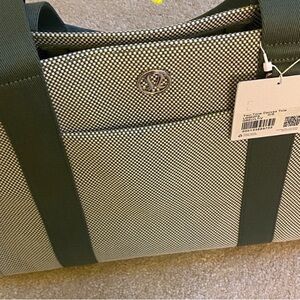 Stylish Green and Gray Tote Bag